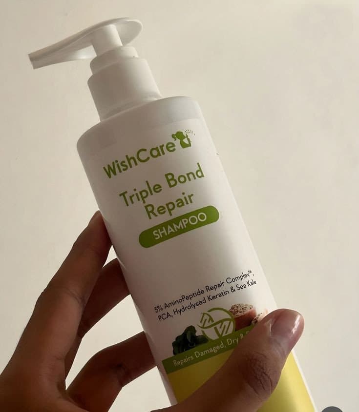 WishCare Triple Bond Repair Shampoo For Dry Damaged Hair, 250 ml